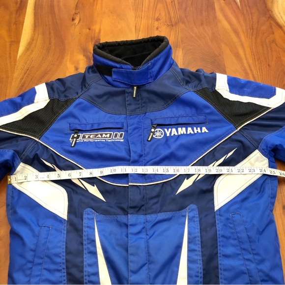 YAMAHA Motorcycle Blue & White Jacket with Removable Inner Liner Medium - Large - Picture 16 of 16